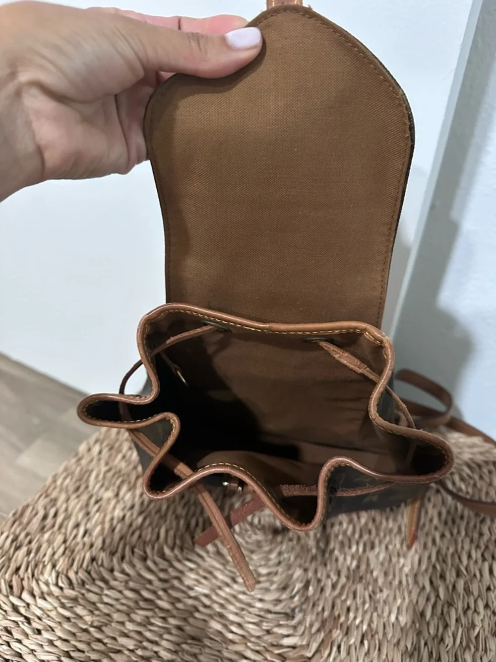 Louis Vuitton Brown Monogram Canvas Backpack Mini Montsouris